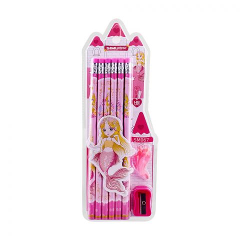 SJ Mermaid Pencil, Dark Pink, SM-067