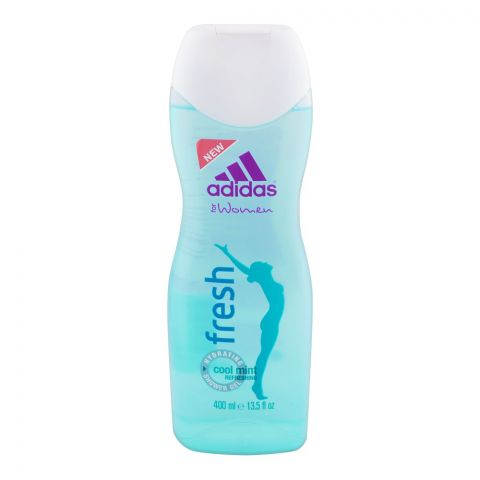 Adidas Women Fresh Cool Mint Refreshing Hydrating Shower Gel, 400ml