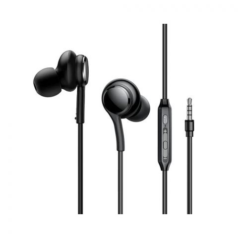 Joyroom Wired Series In-Ear Wired Earbuds, Black, JR-EW02