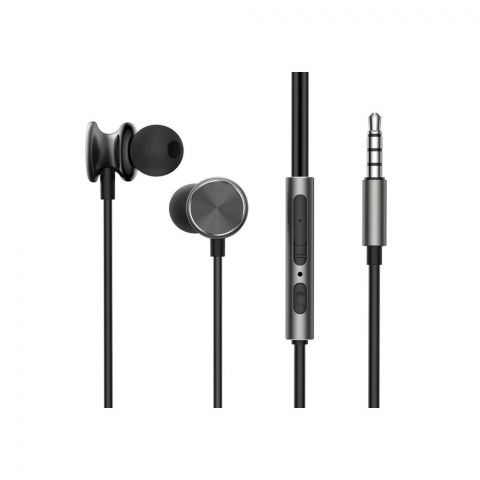 Joyroom Wired Series In-Ear Metal Wired Earbuds, Dark Gray, JR-EW03