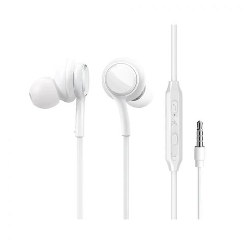 Joyroom Wired Series In-Ear Wired Earbuds, White, JR-EW02