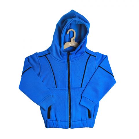 The Nest Need More Space Hoodie Double Pocket Jacket, Blue, 10574