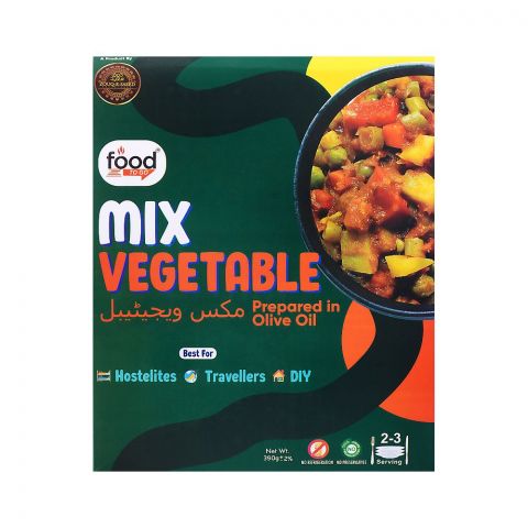 Food To Go Mix Vegetable Prepared In Olive Oil, 390g