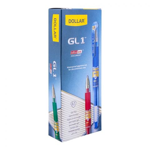 Dollar GL-1 Ultra Ink Gel Pen, 0.7 10-Pack, BP GL0.7, Blue