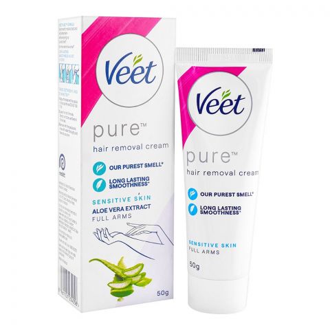 Veet Pure Aloe Vera Extract Sensitive Skin Hair Removal Cream, 50g