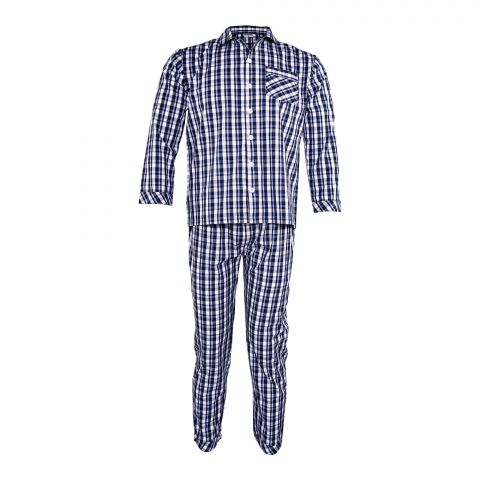 Basix Men's Yarn Dyed Cotton 2-Pack Loungewear Set, Black & Grey Checkered, LW-816