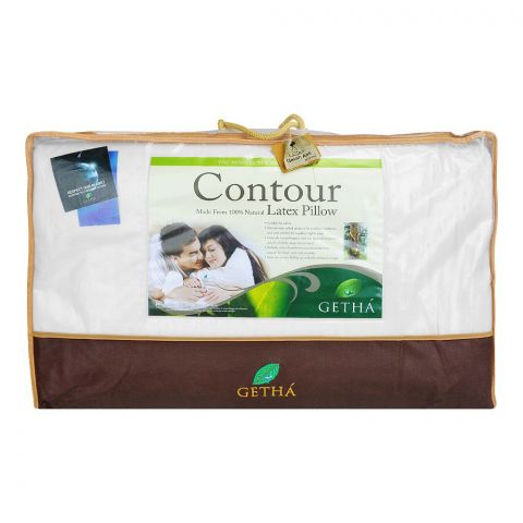 Getha 100% Natural Latex Contour Pillow, 63 x 37 x 13cm