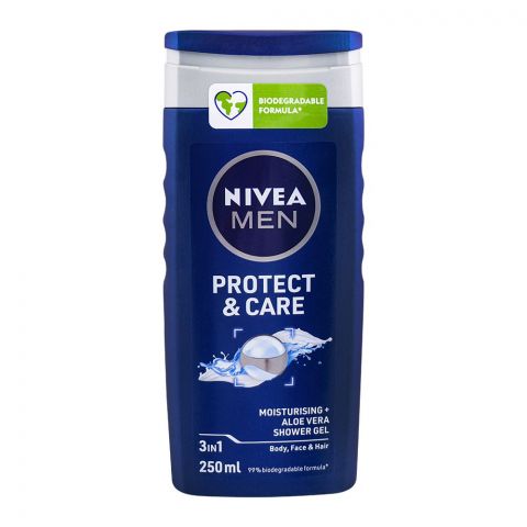 Nivea Men Protect & Care 3-In-1 Shower Gel, 250ml