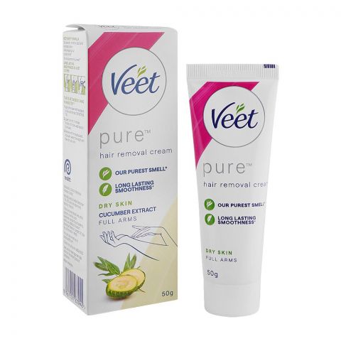 Veet Pure Cucumber Extract Dry Skin Hair Removal Cream, 50ml