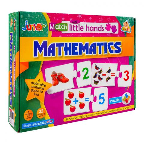 Junior Match With Little Hands Mathematics, For 3+ Years, 230-2436