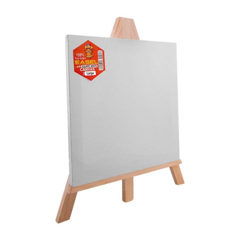 Mr. Art Magic 100% Pure Cotton Easel With Square Canvas, Large, White, 545-3904