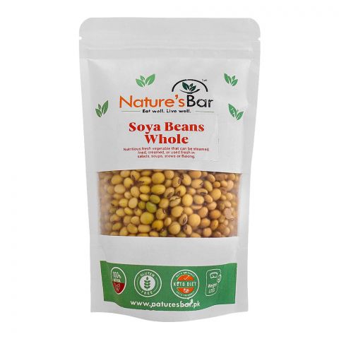 Nature's Bar Soya Beans Whole 250g, Organic Soya with High Fiber Supplement, High in protein