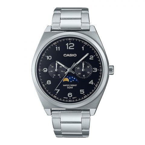 Casio Men's Chrome Round Dial & Bracelet Chronograph Watch, MTP-M300D-1AVDF