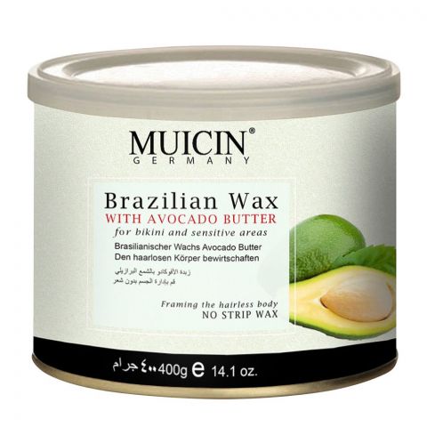 Muicin Avocado Butter Brazilian Wax, For Sensitive Areas, 400g