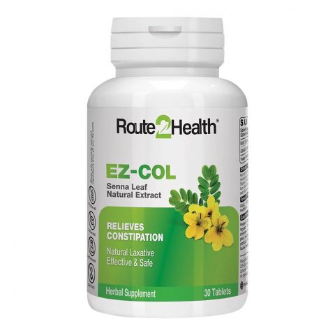 Route 2 Health Ez-Col Tablet, Relieves Constipation, 30-Pack