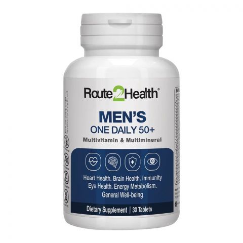 Route 2 Health Men's One Daily 50+ Multivitamin Tablet, 30-Pack