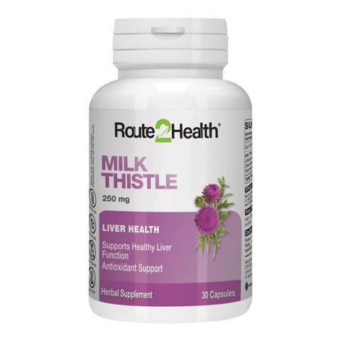 Route 2 Health Milk Thistle 250mg Capsule, 30-Pack