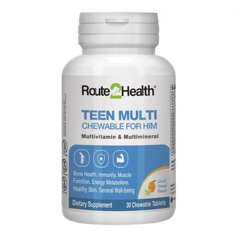 Route 2 Health Teen Multi Chewable For Him Multivitamin Tablet, 30-Pack