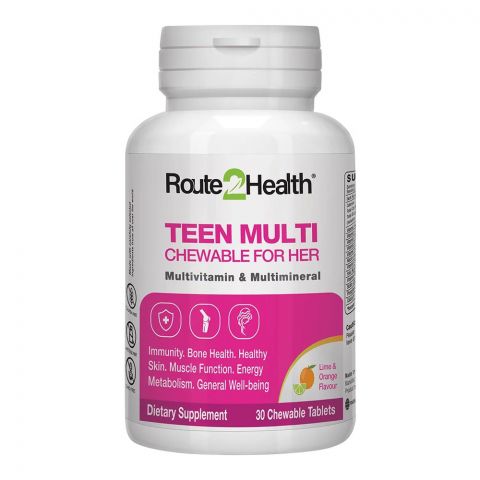 Route 2 Health Teen Multi Chewable For Her Multivitamin Tablet, 30-Pack
