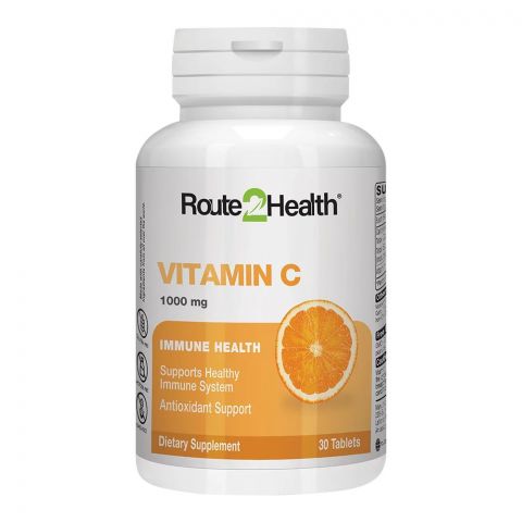 Route 2 Health Vitamin C 1000mg Tablet, 30-Pack