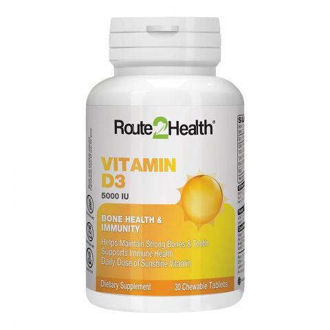 Route 2 Health Vitamin D3 5000IU Tablet, 30-Pack