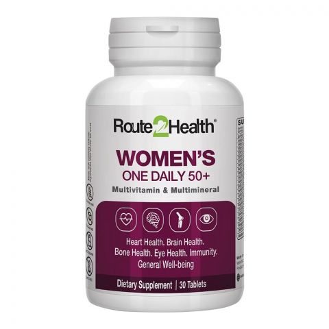 Route 2 Health Women's One Daily 50+ Multivitamin Tablet, 30-Pack
