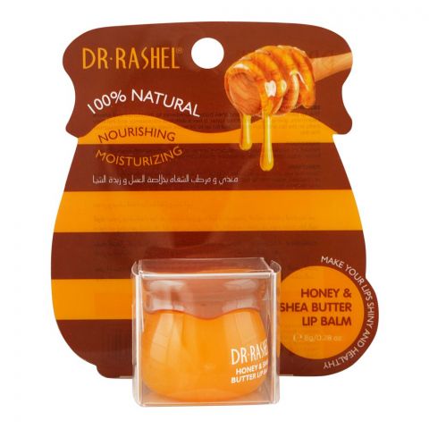 Dr. Rashel 100% Natural Nourishing Moisturizing Honey & Shea Butter Lip Balm, 8g