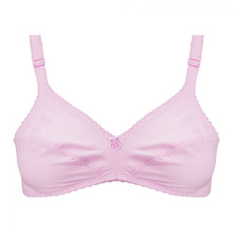 BeBelle Basic Cotton Bra, Orchid Pink B Cup, 1554