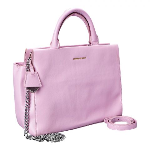 C-K Hand Bag With Chain, Pink, CK2-50160095-2