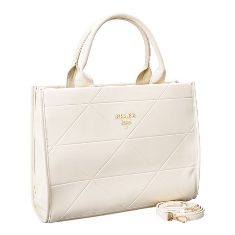 PR Hand Bag With Shoulder Strap, White, 2025