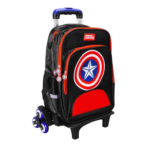 Captain America Trolley Bag, Black, BA-0001