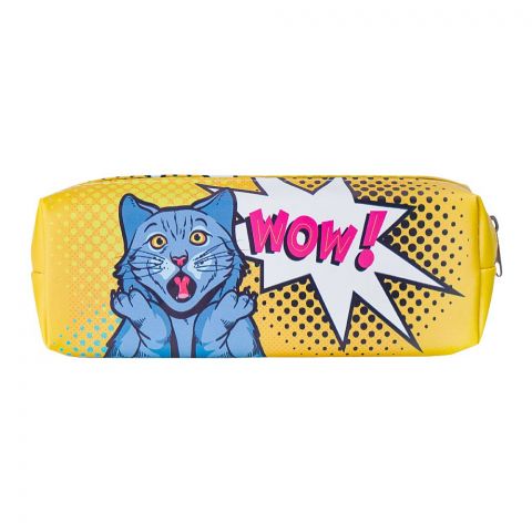 Pencil Pouch Meow Wow! Yellow, PP-001