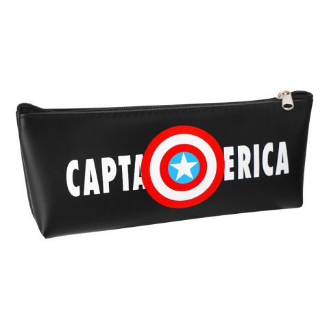 Pencil Pouch Captain America, Black, PP-035
