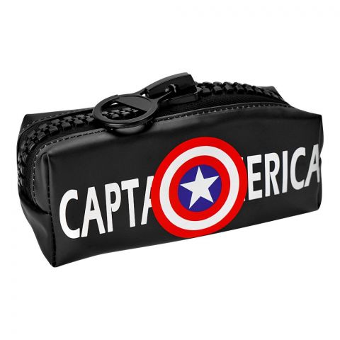 Pencil Pouch Captain America, Black, PP-045