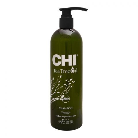 CHI Tea Tree Oil 90% Natural Sulfate & Paraben Free Shampoo, 739ml