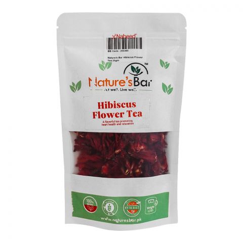 Nature's Bar Hibiscus Flower Tea 25g, Natural Colorant, Used For Iced Tea Cocktails, Mocktail & Syrups, Food Grade, Weight & BP Management 100gm