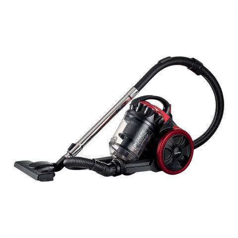 Kenwood Vacuum Cleaner 3 Liter With 5M Cable, 2000W, Multi Surface, Anti Bacteria, For Home & Office, Black & Red, VBP-70