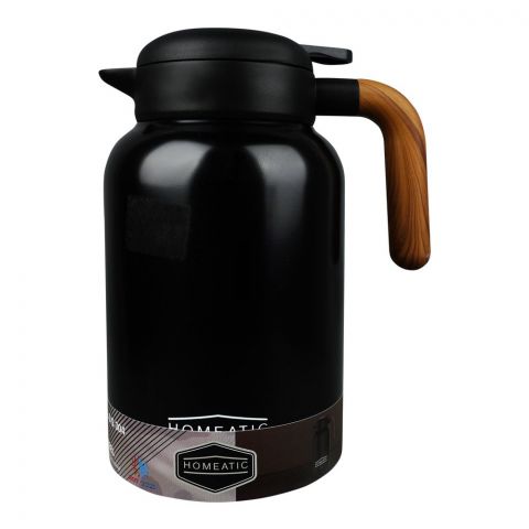 Homeatic Steel Thermos, 2 Liter Capacity, Black, HKD-9046