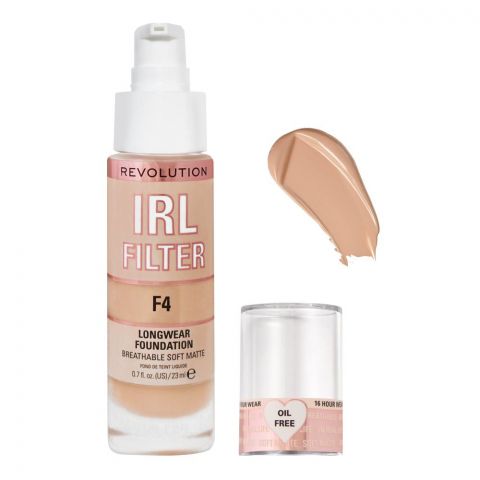 Makeup Revolution IRL Filter Longwear Foundation, F4