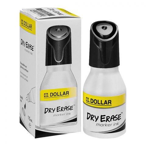 Dollar Dry Erase Marker Ink Black, 15ml, IWBP 15