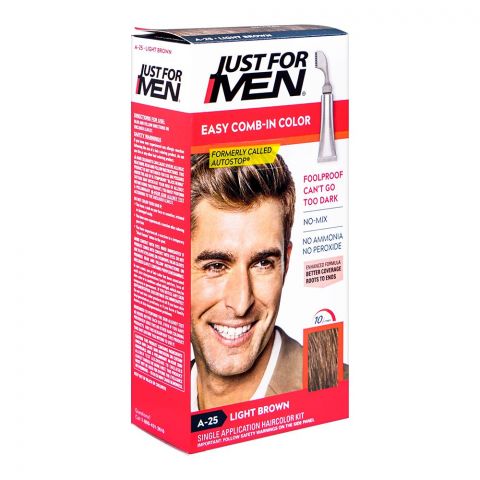 Just For Men Easy Comb-In Color, A-25 Light Brown