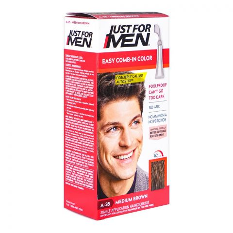 Just For Men Easy Comb-In Color, A-35 Medium Brown