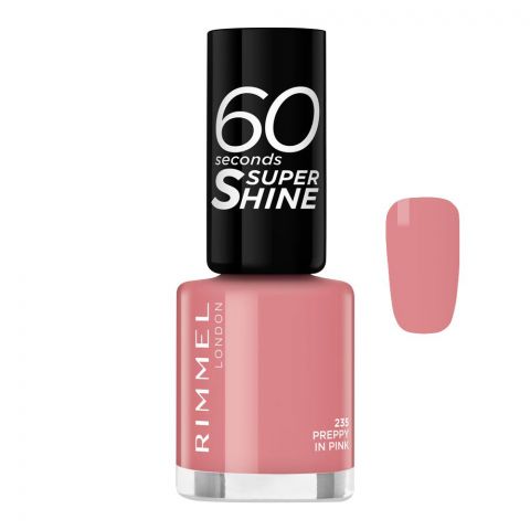 Rimmel 60-Second Nail Polish, 235 Preppy In Pink