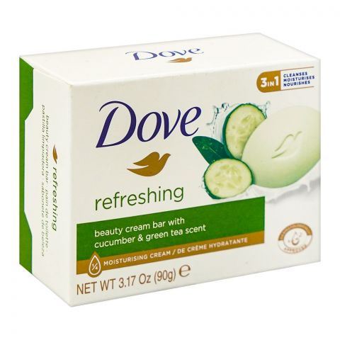 Dove Refreshing Beauty Cream Bar With Cucumber & Green Tea, 90g