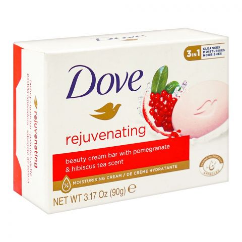 Dove Rejuvenating Beauty Cream Bar With Pomegranate & Hibiscus Tea, 90g