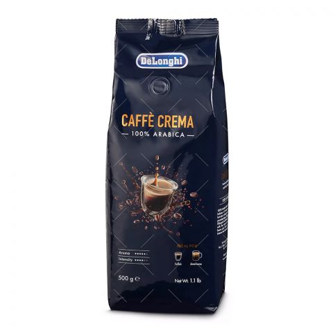 DeLonghi Caffe Crema 100% Arabica Coffee Beans, 500g