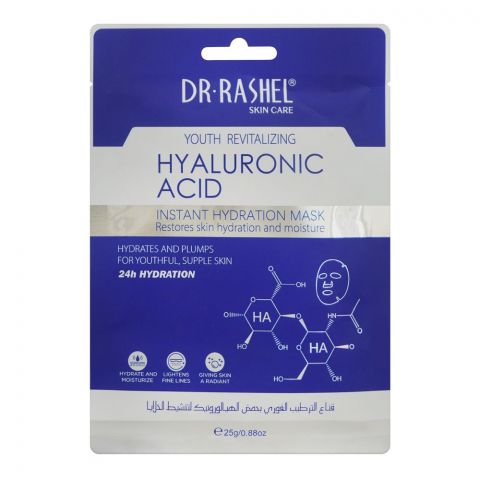 Dr. Rashel Youth Revitalizing Hyaluronic Acid Instant Hydration Mask, For Youthful & Supple Skin, 25g