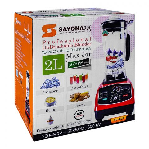 Sayona Professional Unbreakable Blender, 3000W, SB-4529