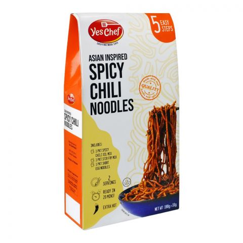 Yes Chef Asian Spicy Chili Noodles 5 Easy Steps, 180g