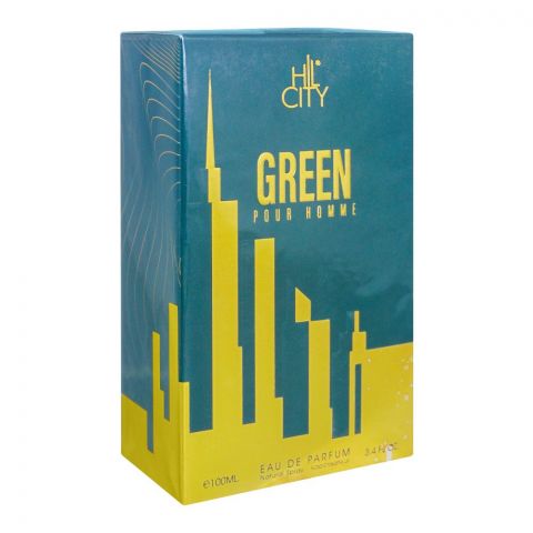 Hil City Green Pour Homme Eau De Parfum, For Men, 100ml